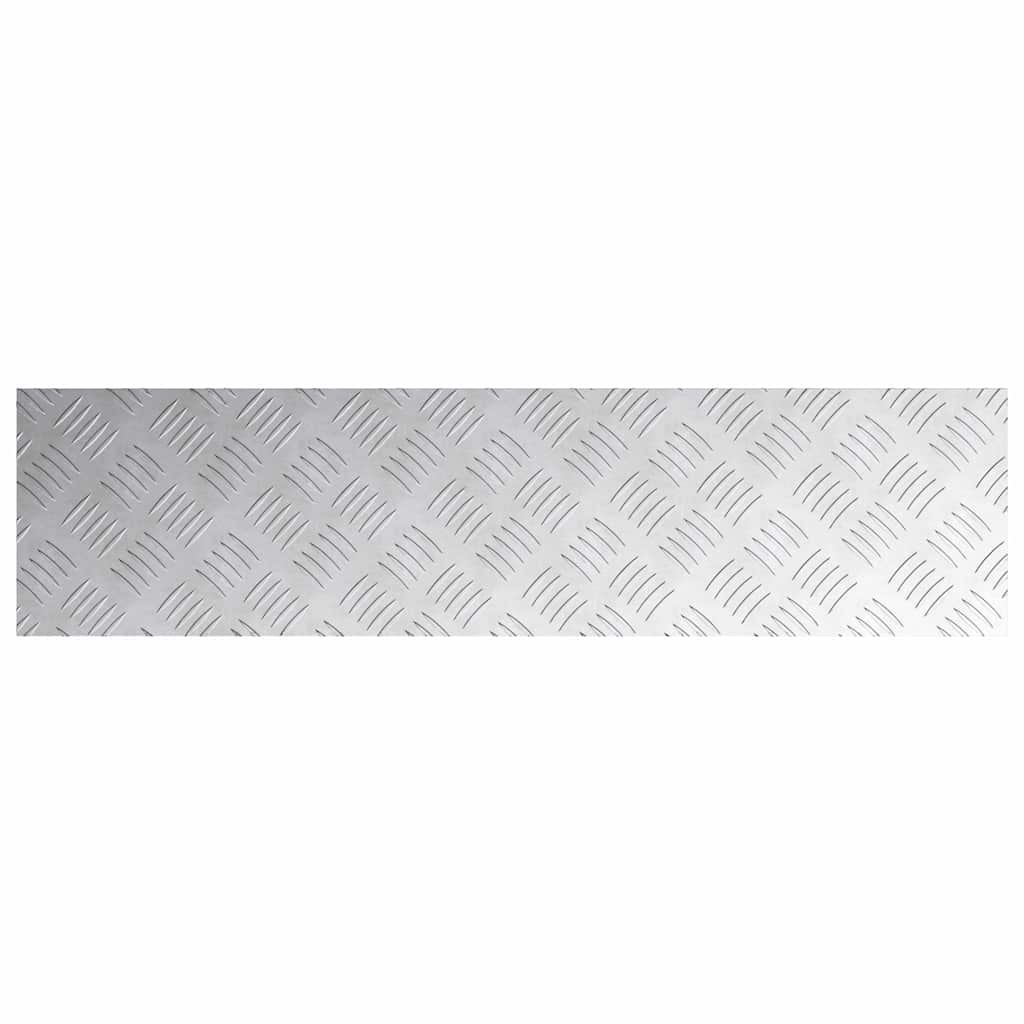 Plăci cu tablouri 2 pcs Argintiu 100 x 25 cm Aluminiu GartenMobel Dekor