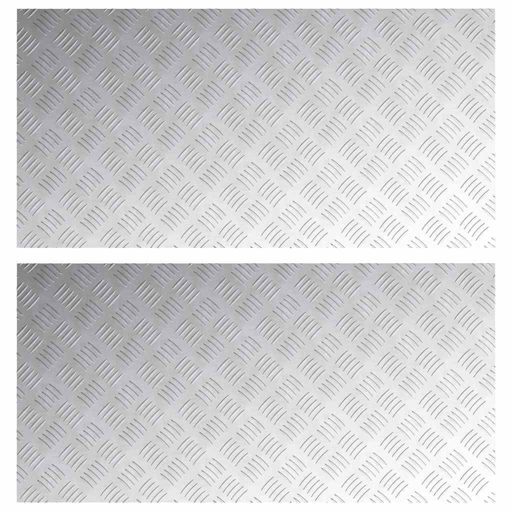 Plăci cu tablouri 2 pcs Argintiu 100 x 50 cm Aluminiu GartenMobel Dekor
