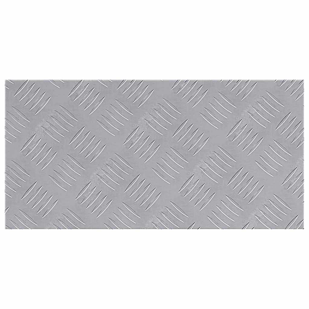 Plăci cu tablouri 2 pcs Argintiu 50 x 25 cm Aluminiu GartenMobel Dekor