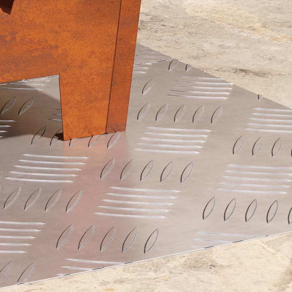 Plăci cu tablouri 2 pcs Argintiu 60 x 40 cm Aluminiu GartenMobel Dekor