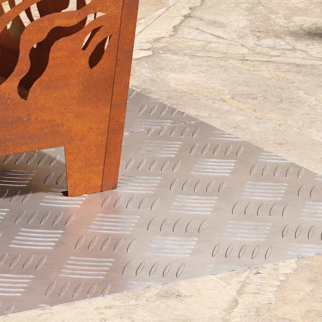 Plăci cu tablouri 2 pcs Argintiu 70 x 40 cm Aluminiu GartenMobel Dekor