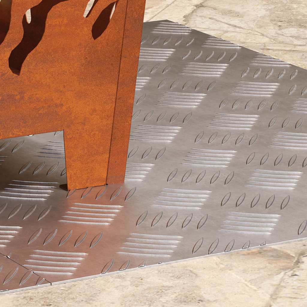 Plăci cu tablouri 2 pcs Argintiu 70 x 50 cm Aluminiu GartenMobel Dekor