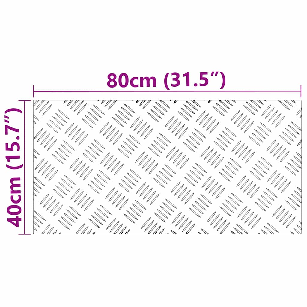 Plăci cu tablouri 2 pcs Argintiu 80 x 40 cm Aluminiu GartenMobel Dekor