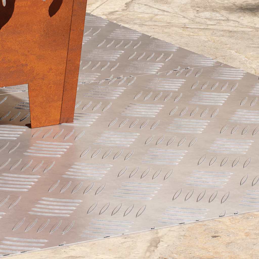 Plăci cu tablouri 2 pcs Argintiu 90 x 50 cm Aluminiu GartenMobel Dekor