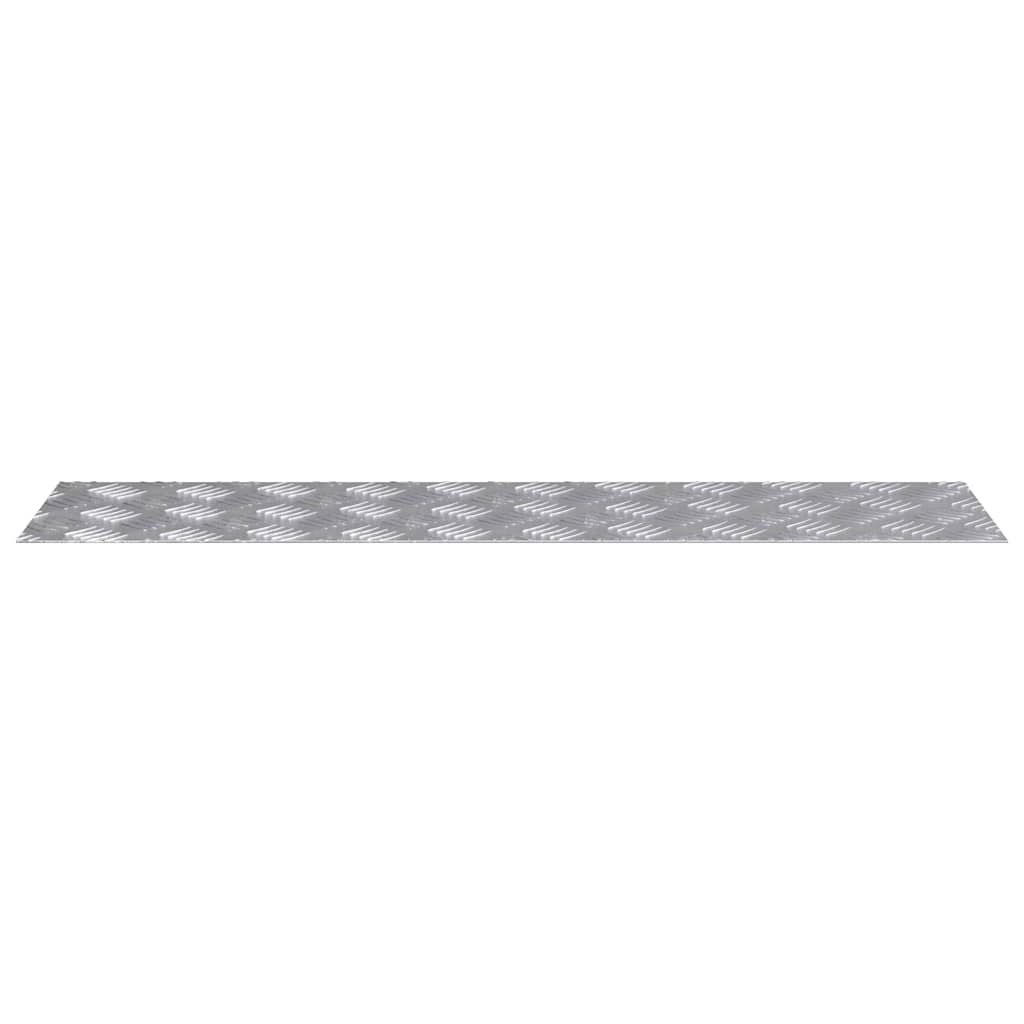 Plăci cu tablouri 4 pcs Argintiu 100 x 25 cm Aluminiu GartenMobel Dekor