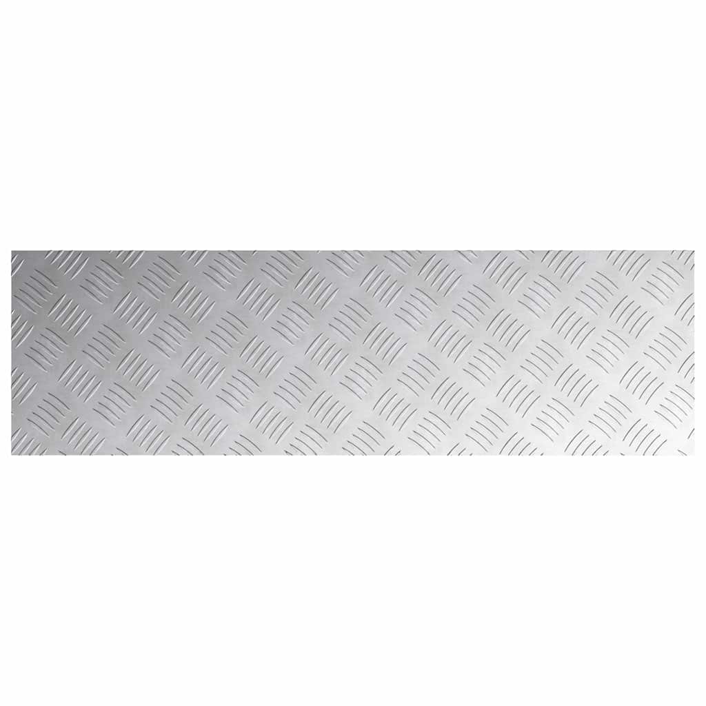 Plăci cu tablouri 4 pcs Argintiu 100 x 30 cm Aluminiu GartenMobel Dekor