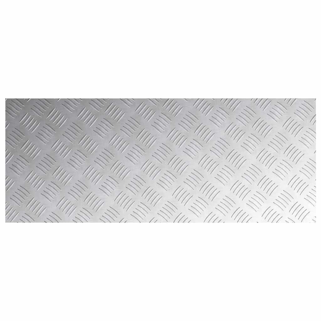 Plăci cu tablouri 4 pcs Argintiu 100 x 40 cm Aluminiu GartenMobel Dekor