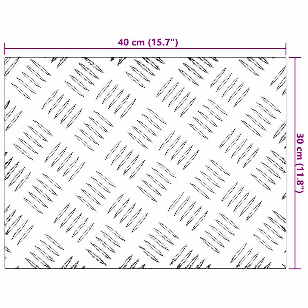 Plăci cu tablouri 4 pcs Argintiu 40 x 30 cm Aluminiu GartenMobel Dekor