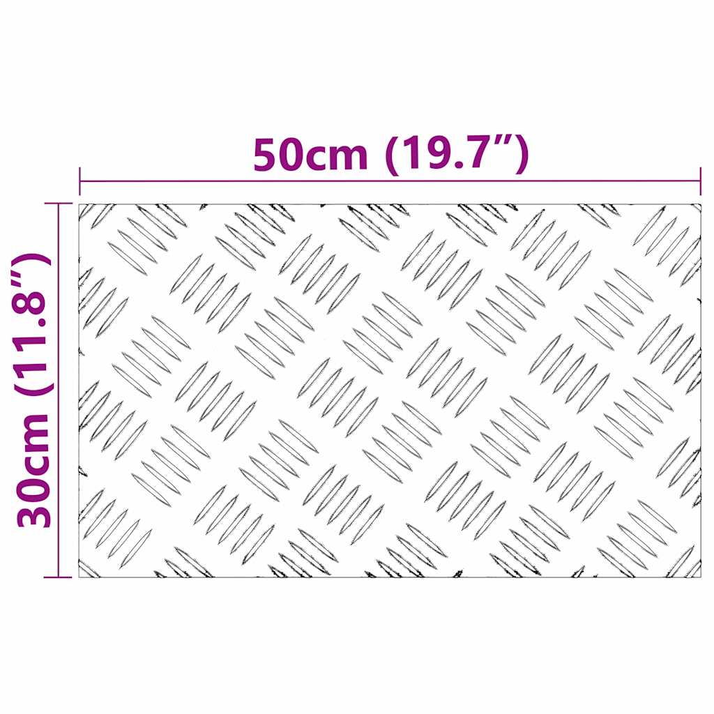 Plăci cu tablouri 4 pcs Argintiu 50 x 30 cm Aluminiu GartenMobel Dekor