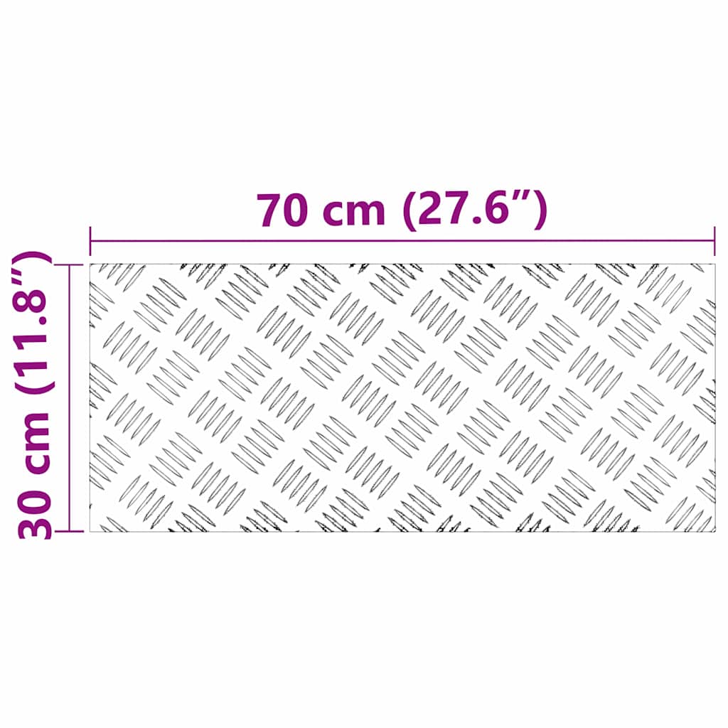 Plăci cu tablouri 4 pcs Argintiu 70 x 30 cm Aluminiu GartenMobel Dekor