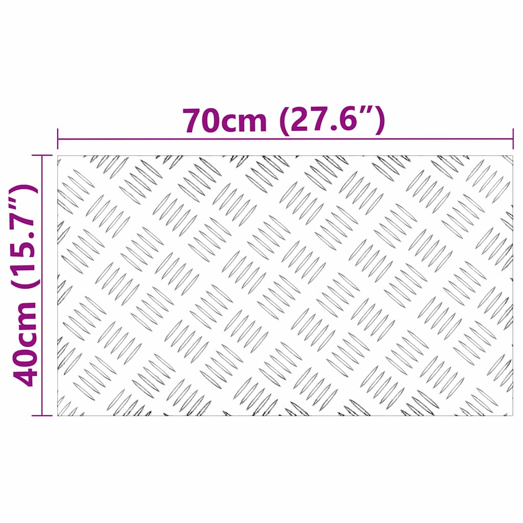 Plăci cu tablouri 4 pcs Argintiu 70 x 40 cm Aluminiu GartenMobel Dekor