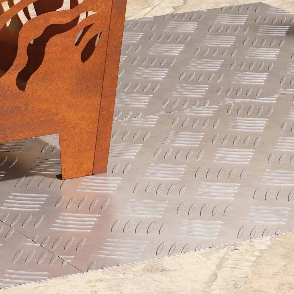 Plăci cu tablouri 4 pcs Argintiu 70 x 40 cm Aluminiu GartenMobel Dekor