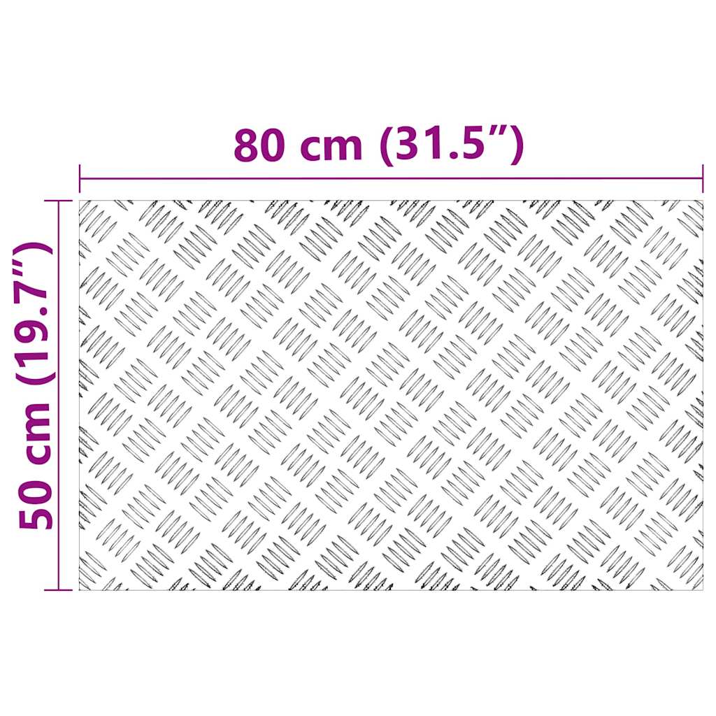 Plăci cu tablouri 4 pcs Argintiu 80 x 50 cm Aluminiu GartenMobel Dekor
