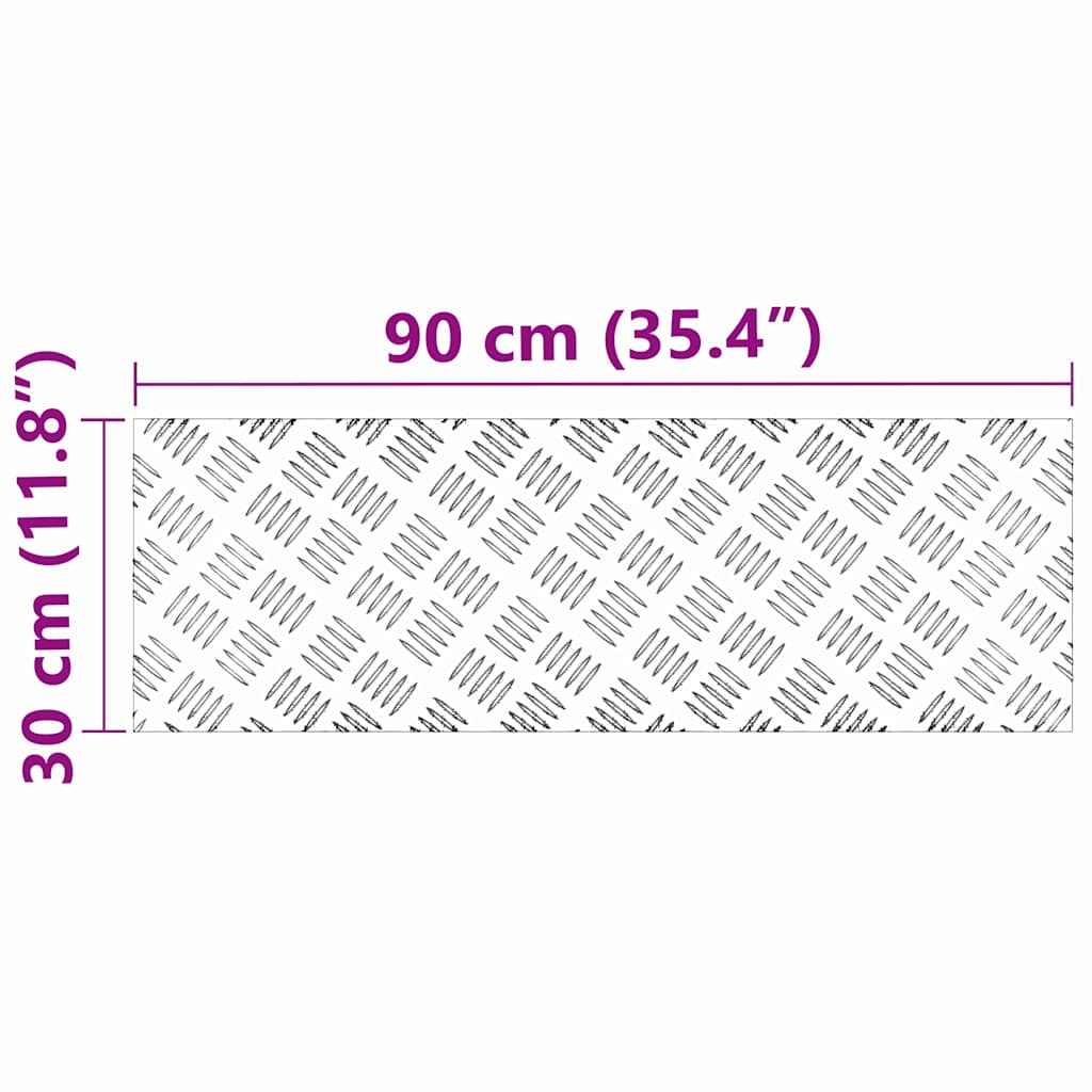 Plăci cu tablouri 4 pcs Argintiu 90 x 30 cm Aluminiu GartenMobel Dekor