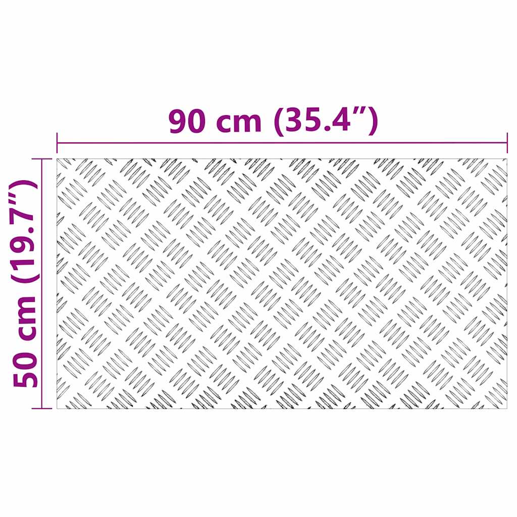 Plăci cu tablouri 4 pcs Argintiu 90 x 50 cm Aluminiu GartenMobel Dekor