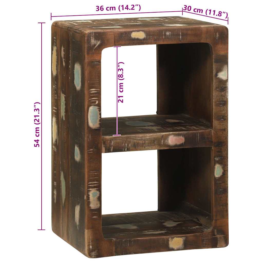 Comodă TV Multicolour 36 x 30 x 54 cm Lemn masiv recuperat GartenMobel Dekor