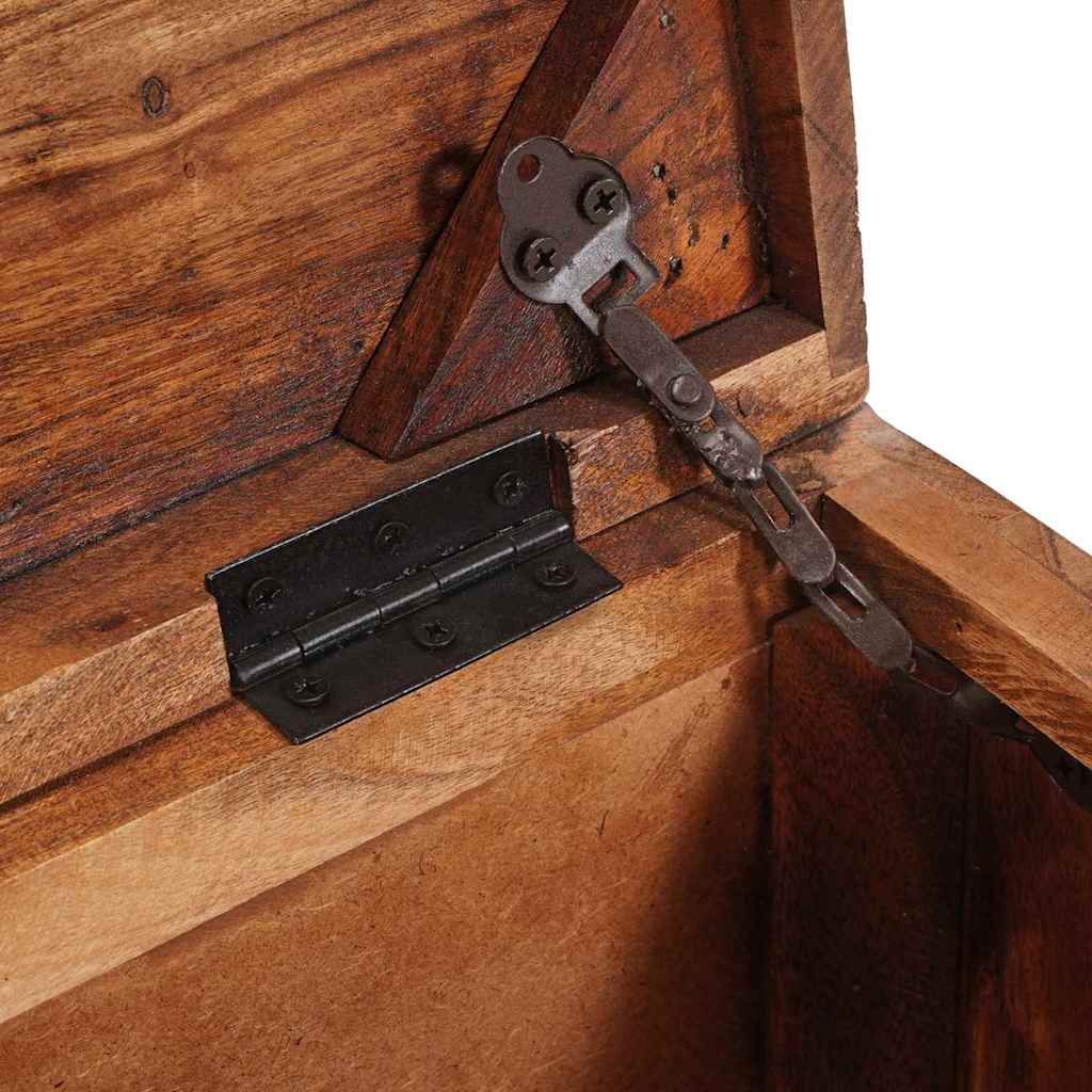 Cutie de depozitare cu blocare Multicolour Lemn masiv reciclat GartenMobel Dekor