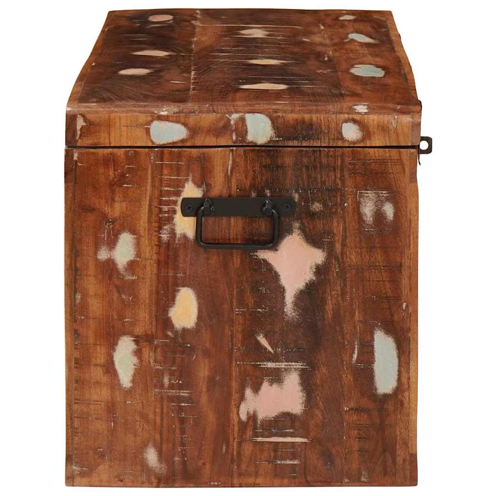 Cutie de depozitare cu blocare Multicolour Lemn masiv reciclat GartenMobel Dekor