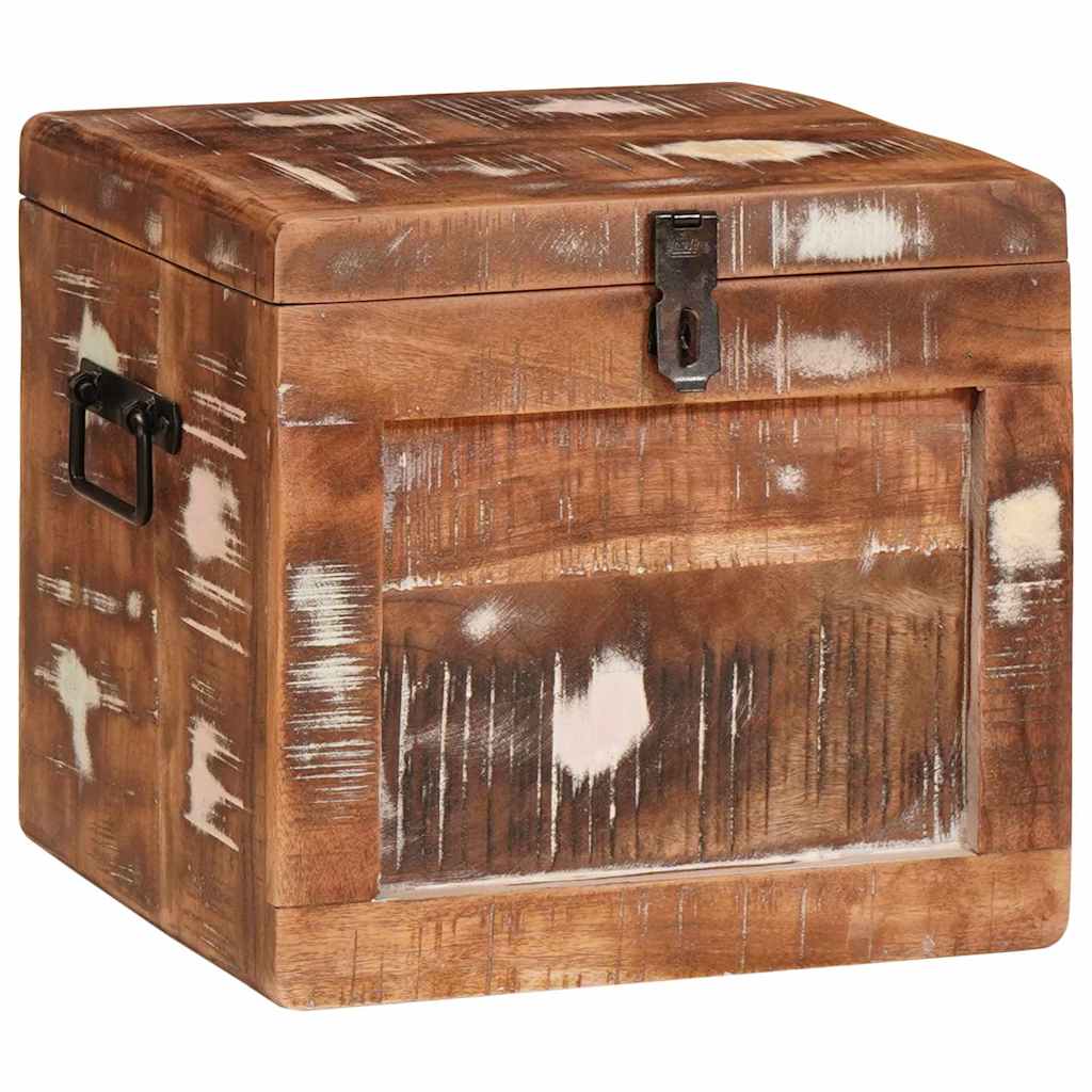 Cutie de depozitare cu blocare Multicolour Lemn masiv reciclat GartenMobel Dekor