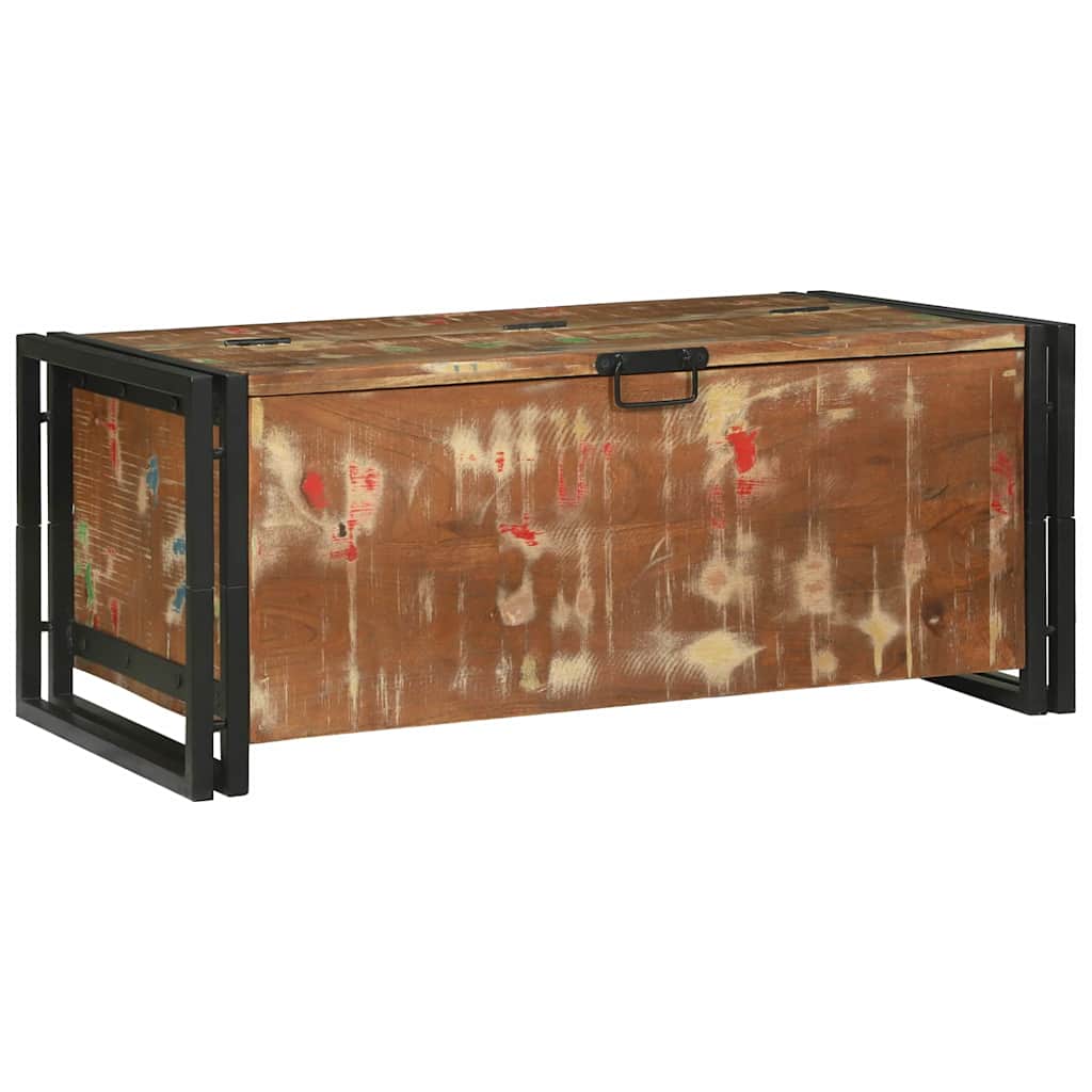 Masă de cafea Maro 90 x 50 x 38 cm Lemn masiv reciclat GartenMobel Dekor