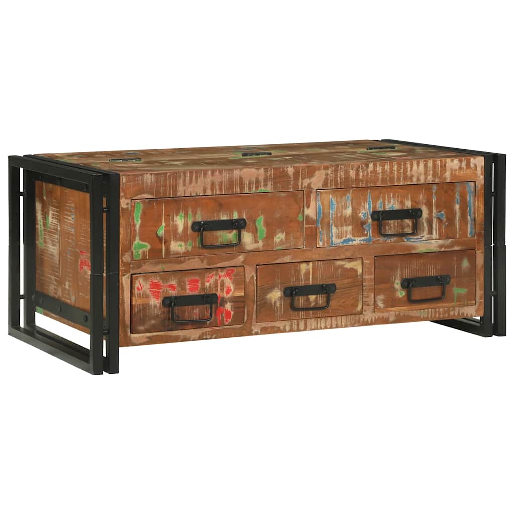 Masă de cafea Maro 90 x 50 x 38 cm Lemn masiv reciclat GartenMobel Dekor