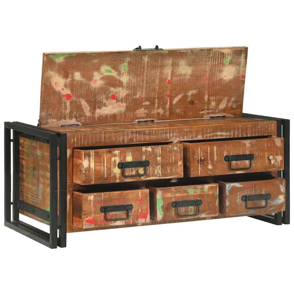 Masă de cafea Maro 90 x 50 x 38 cm Lemn masiv reciclat GartenMobel Dekor