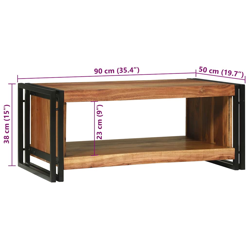 Masă de cafea Maro 90 x 50 x 38 cm lemn masiv de acacia GartenMobel Dekor
