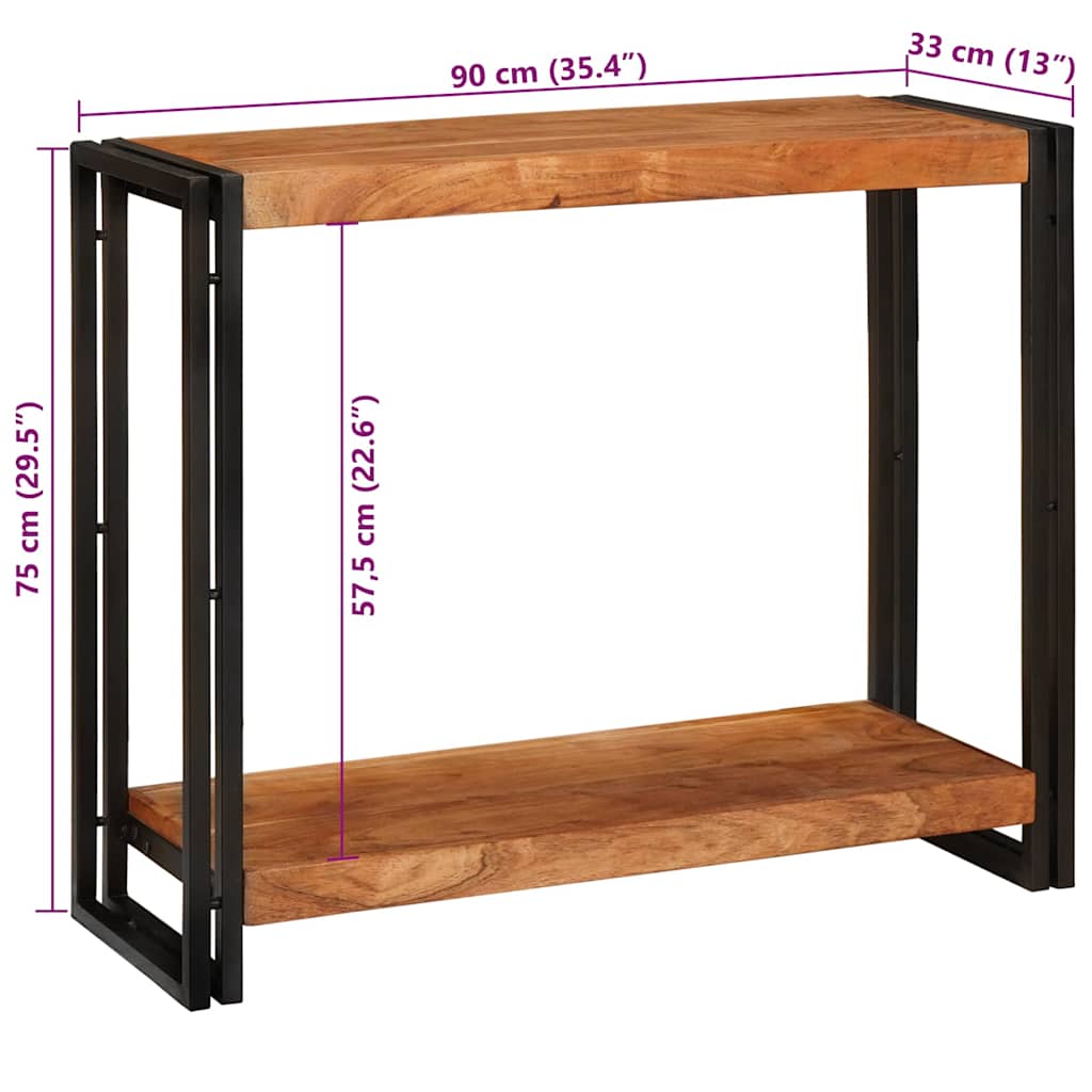 Masă de consolă Maro 90 x 33 x 75 cm lemn masiv de acacia GartenMobel Dekor