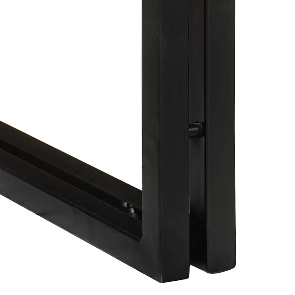 Masa de cuibărit 3 pcs Maro și negru Lemn masiv reciclat GartenMobel Dekor