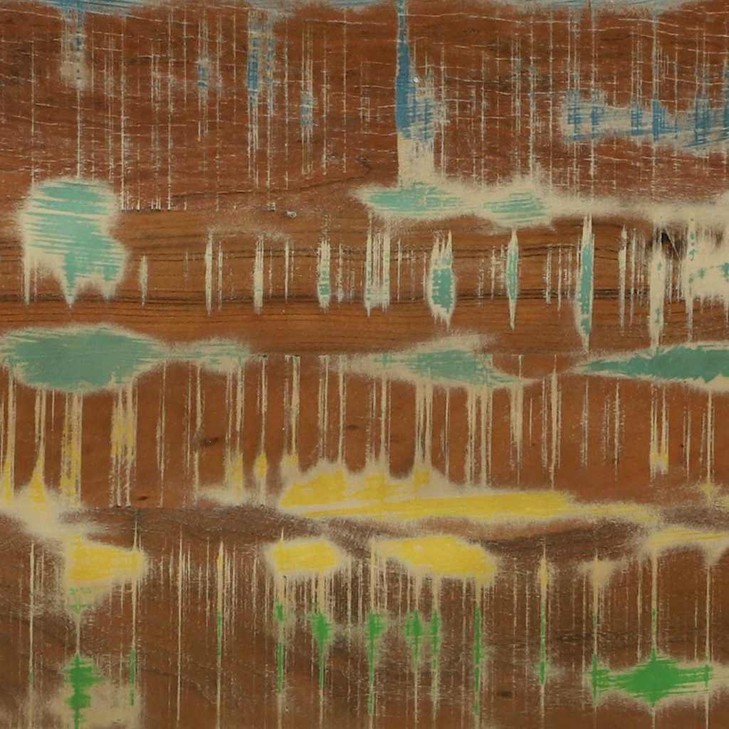 Masa de cuibărit 3 pcs Maro și negru Lemn masiv reciclat GartenMobel Dekor