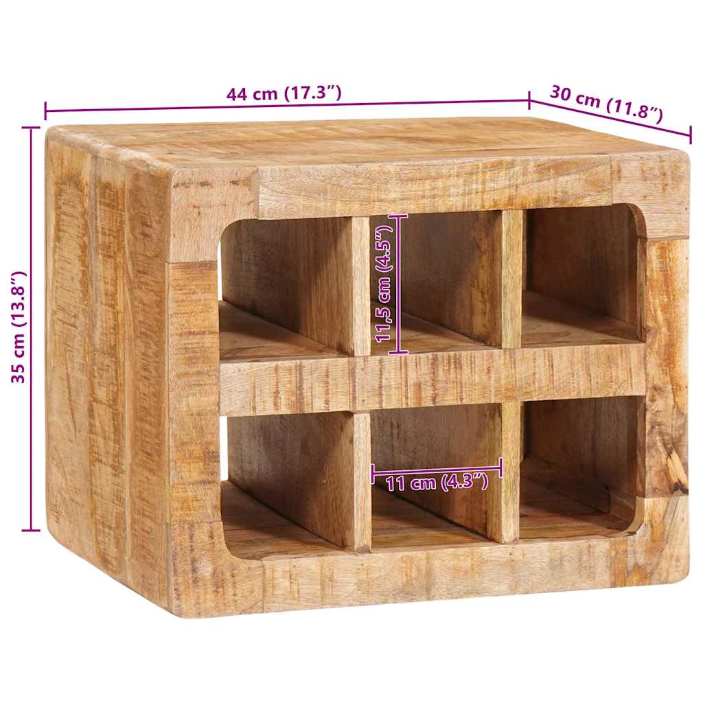 Raft pentru vin Maro 44 x 30 x 35 cm Lemn masiv de mango GartenMobel Dekor
