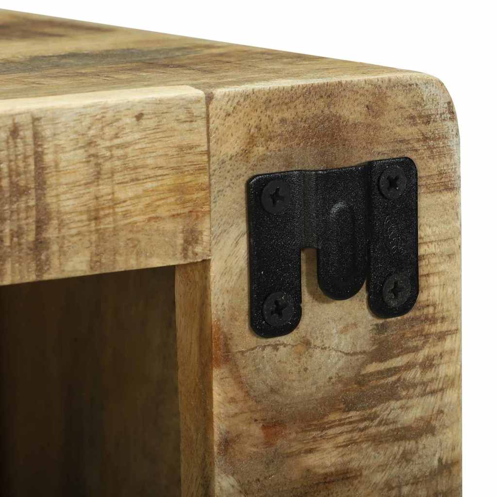 Unitate TV cu raft 2 pcs Maro Lemn masiv de mango nefinisat GartenMobel Dekor