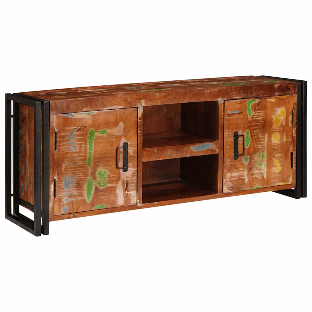 Cabinet TV Multicolour 120 x 30 x 50 cm Lemn masiv reciclat GartenMobel Dekor