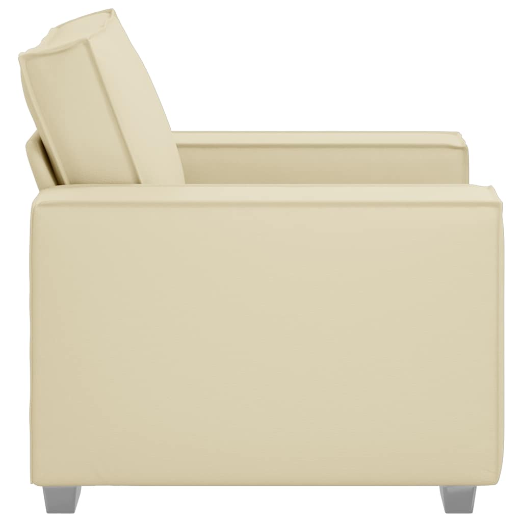 Fotoliu Sofa 59 cm cu pernă Crem Piele artificială GartenMobel Dekor