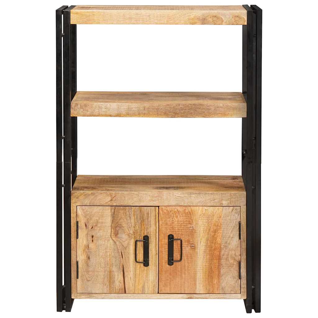 Raft cu uși Maro Lemn de mango solid și rugos și metal GartenMobel Dekor