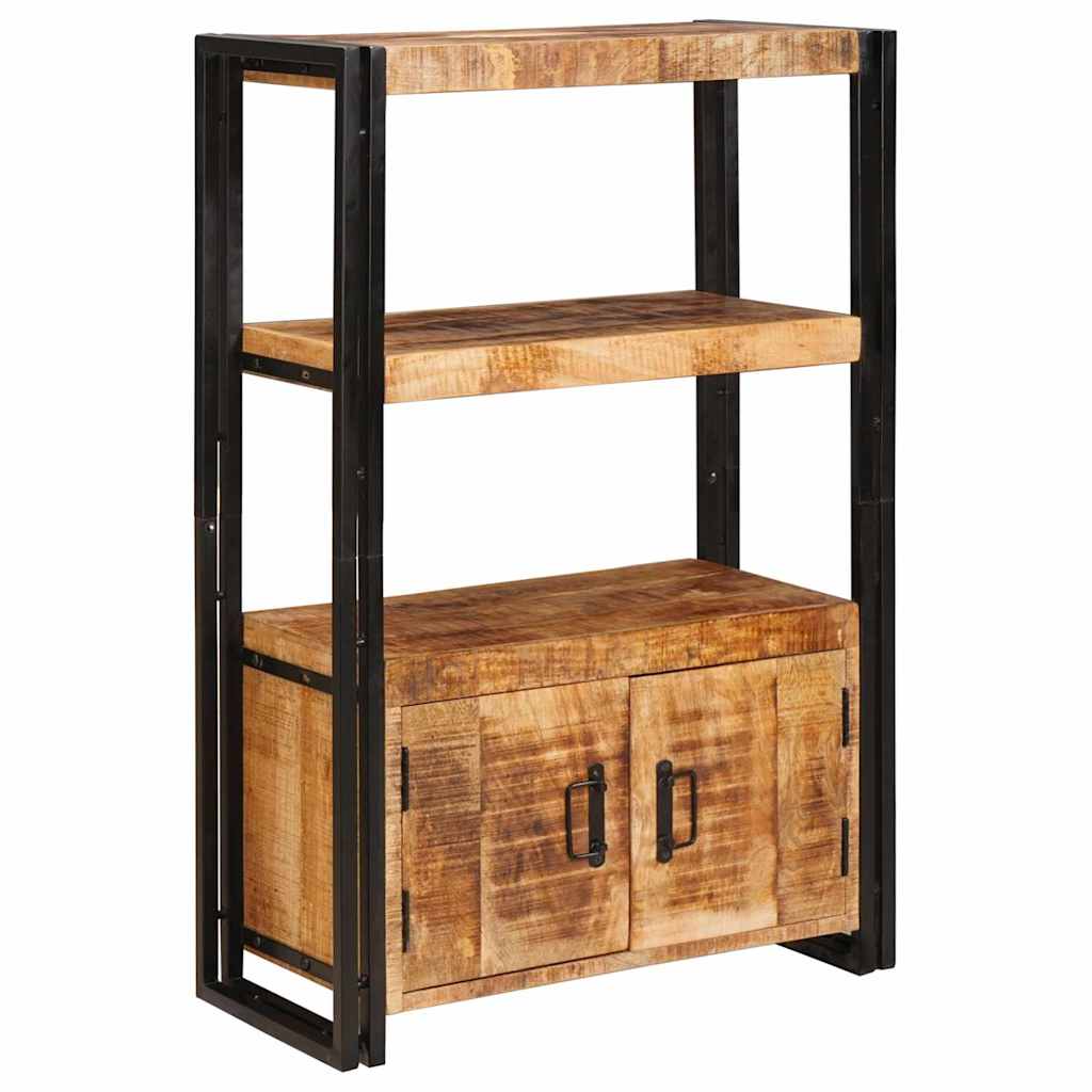 Raft cu uși Maro Lemn de mango solid și rugos și metal GartenMobel Dekor