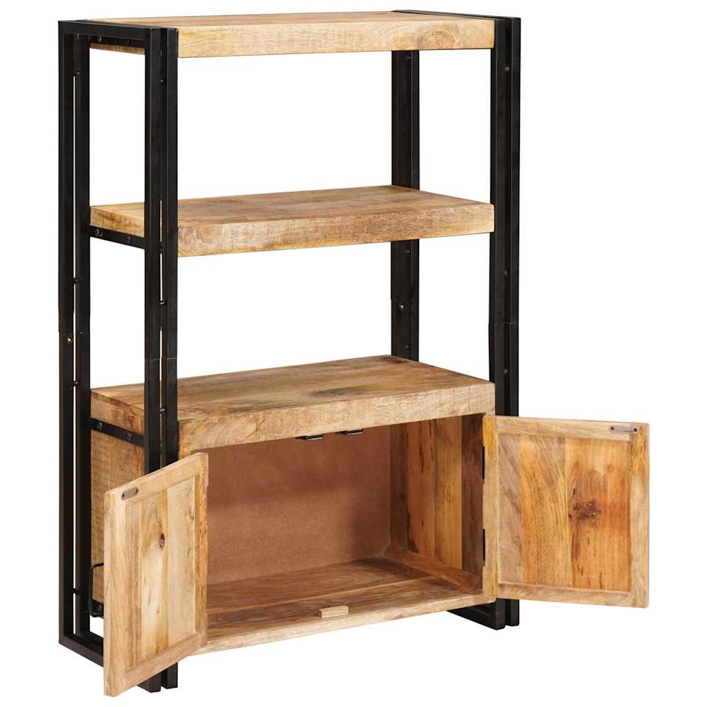 Raft cu uși Maro Lemn de mango solid și rugos și metal GartenMobel Dekor