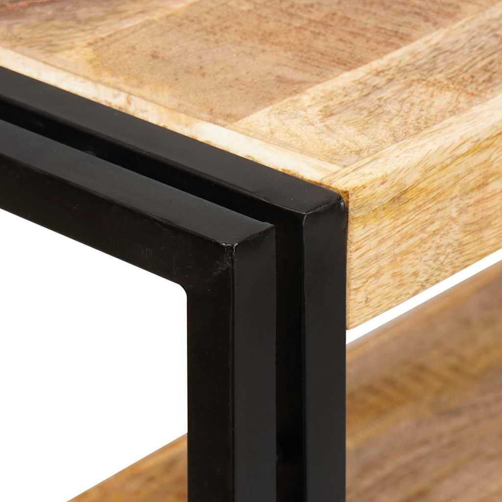 Raft cu uși Maro Lemn de mango solid și rugos și metal GartenMobel Dekor