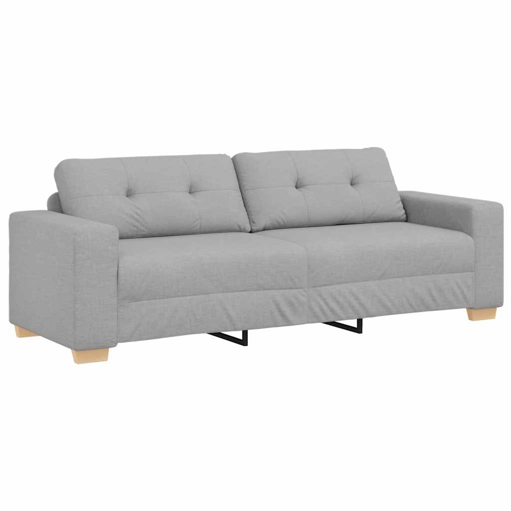 Sofa cu 3 locuri cu pernă Gri de nor țesătură GartenMobel Dekor