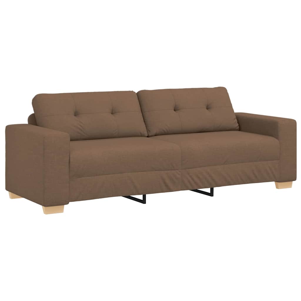 Sofa cu 3 locuri cu pernă Maro țesătură GartenMobel Dekor
