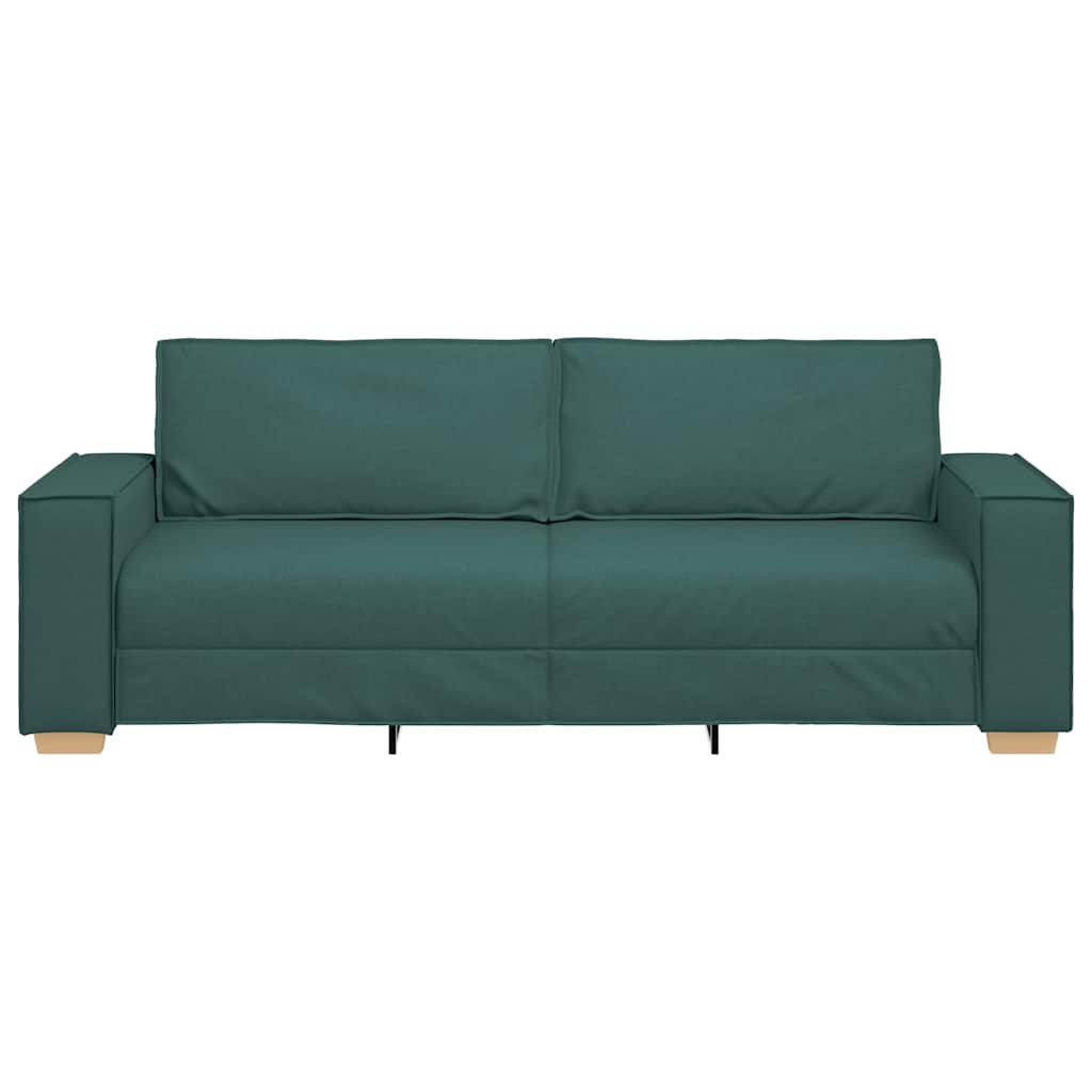 Sofa cu 3 locuri cu pernă Verde închis țesătură GartenMobel Dekor