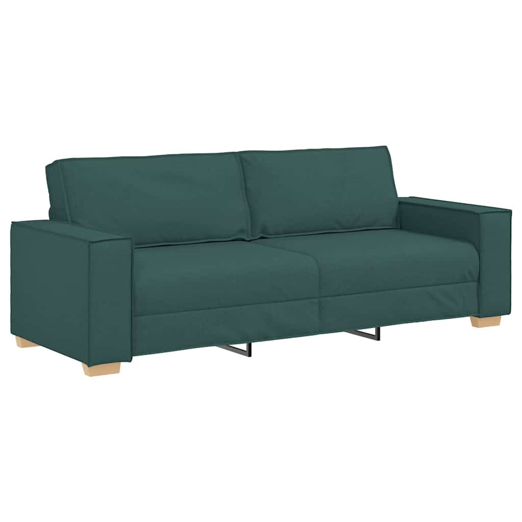 Sofa cu 3 locuri cu pernă Verde închis țesătură GartenMobel Dekor
