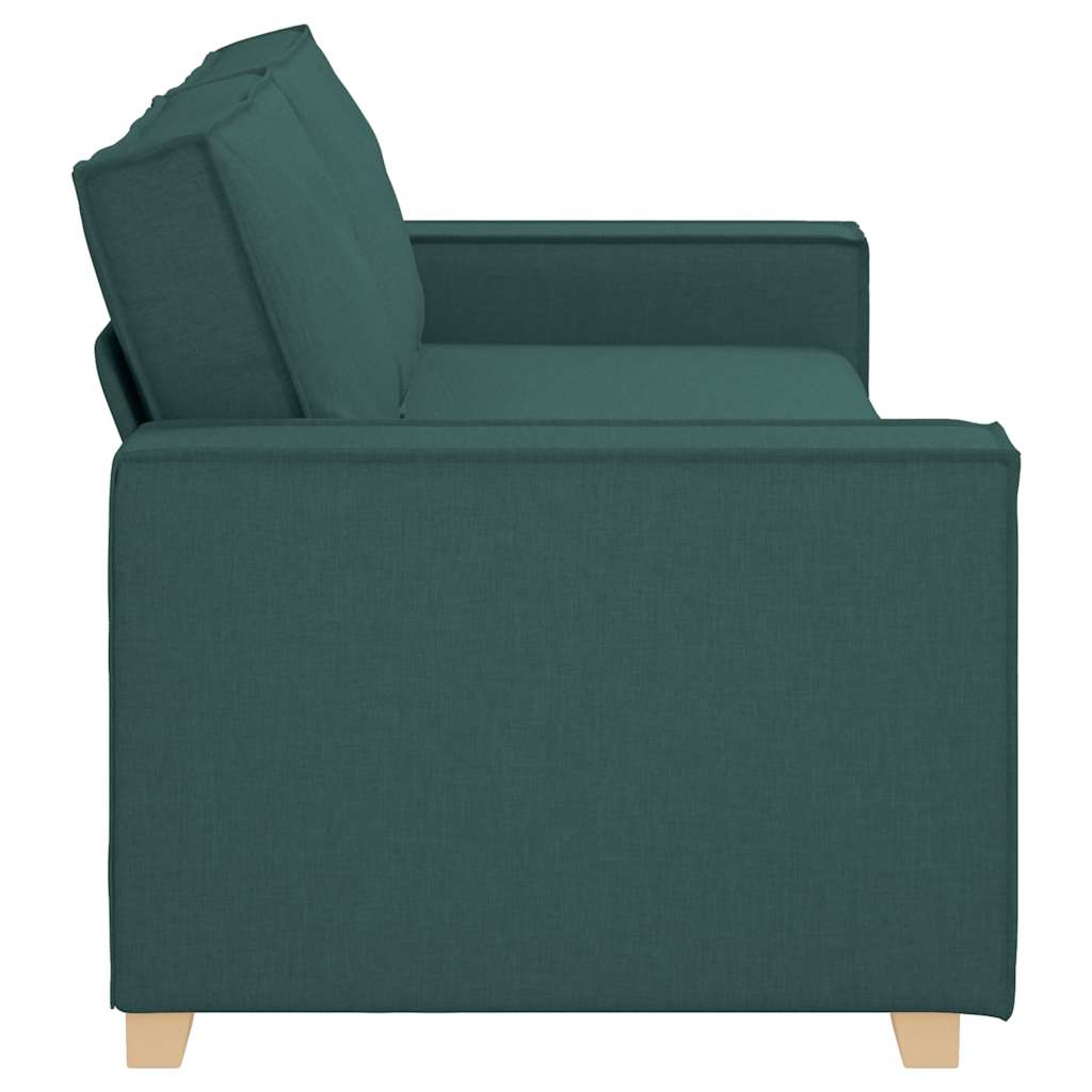 Sofa cu 3 locuri cu pernă Verde închis țesătură GartenMobel Dekor