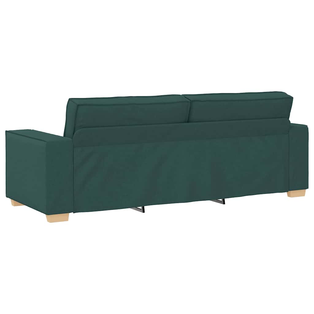 Sofa cu 3 locuri cu pernă Verde închis țesătură GartenMobel Dekor