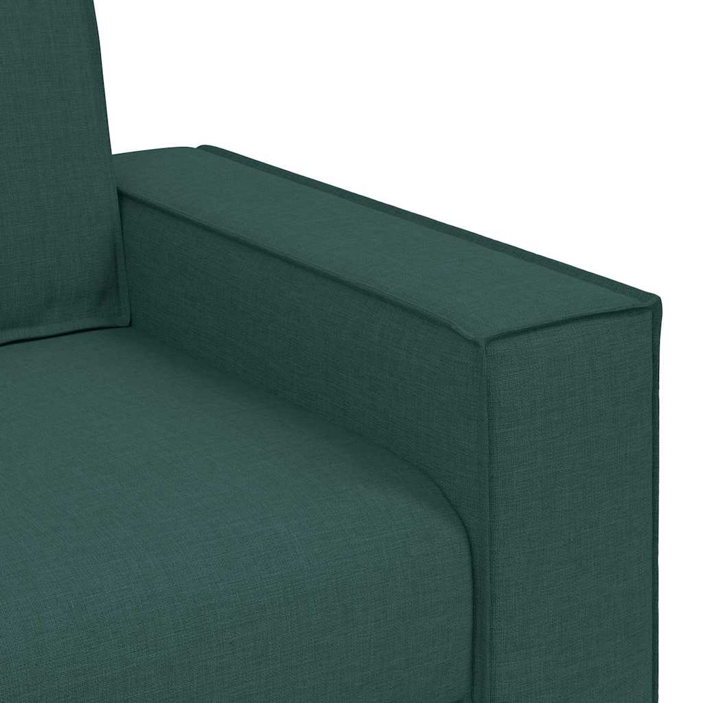 Sofa cu 3 locuri cu pernă Verde închis țesătură GartenMobel Dekor