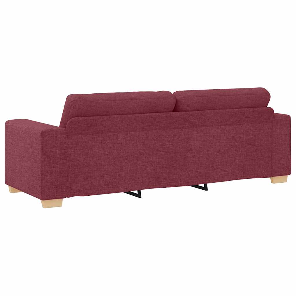 Sofa cu 3 locuri cu pernă bordo țesătură GartenMobel Dekor