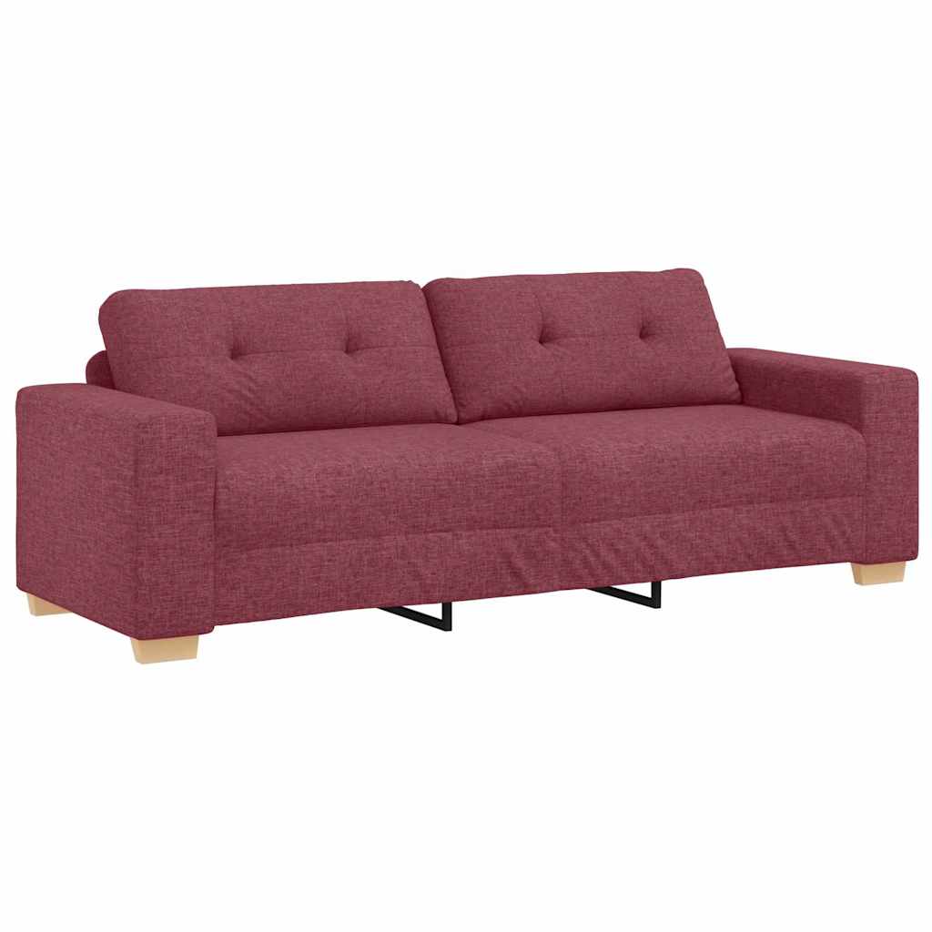 Sofa cu 3 locuri cu pernă bordo țesătură GartenMobel Dekor