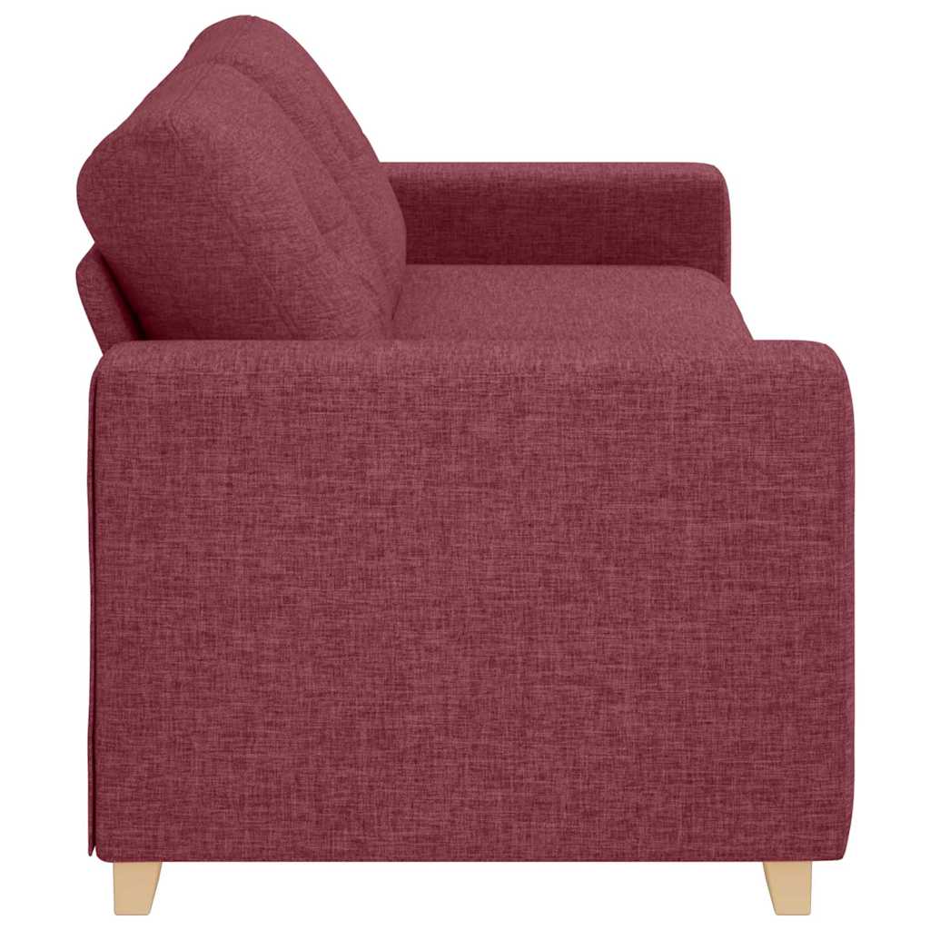 Sofa cu 3 locuri cu pernă bordo țesătură GartenMobel Dekor
