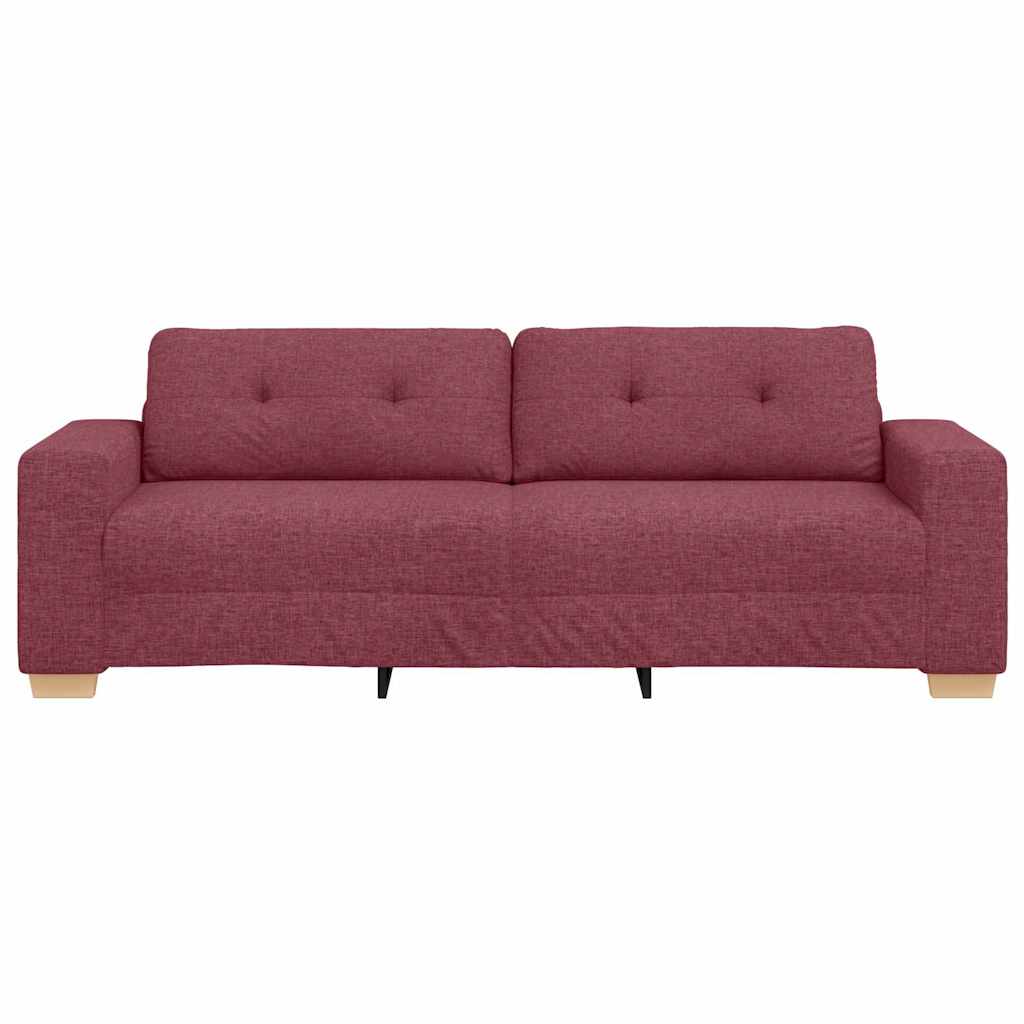 Sofa cu 3 locuri cu pernă bordo țesătură GartenMobel Dekor