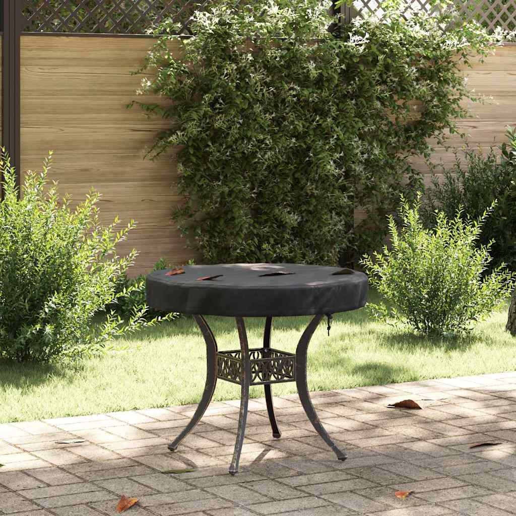 Husă pentru masă exterioară Negru 72 x 72 x 10 cm Material 600D GartenMobel Dekor